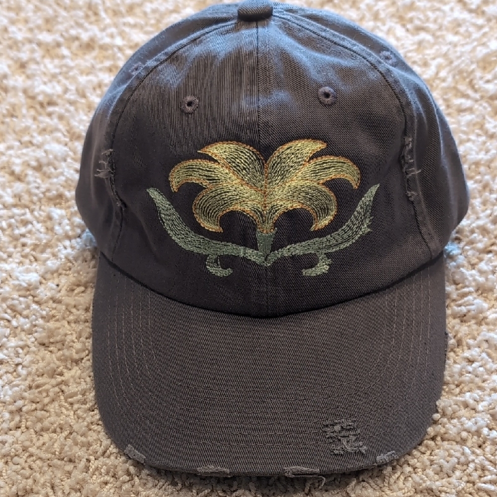 District Gray Cap with Embroidered Design